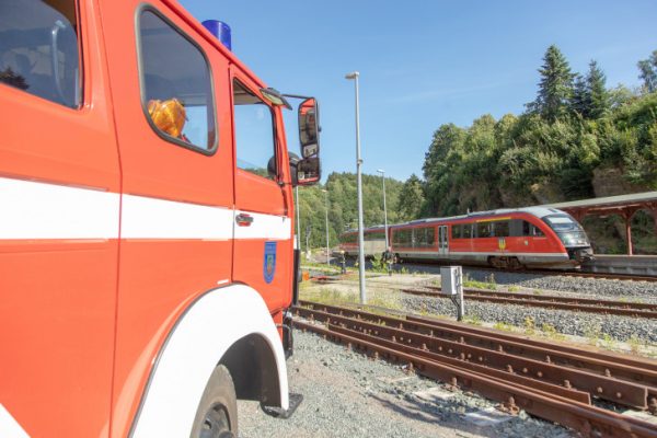 Bahnbrand in Flossplatz